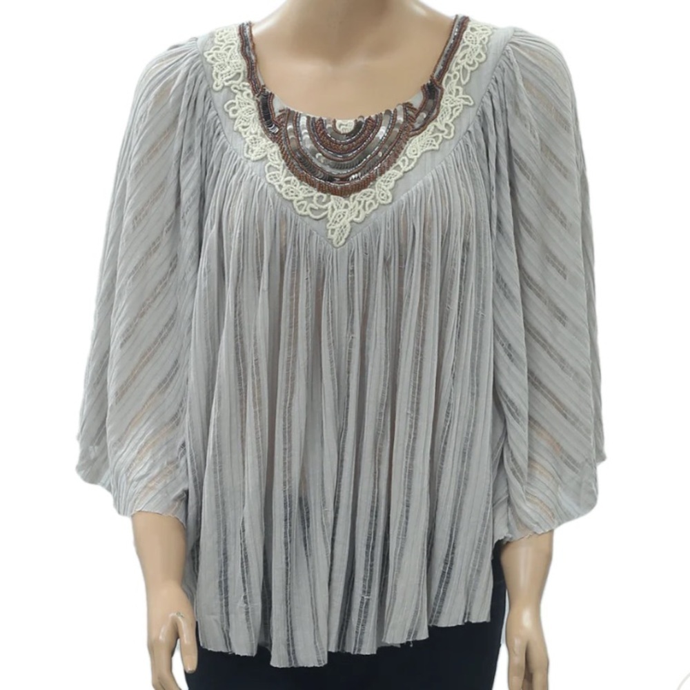Free People Star Gazer Poncho Top - M